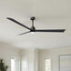 Atlas Alessandra - LK 72 inch Textured Bronze with Matte Black Blades Transitional Ceiling Fan