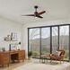 Atlas Super Janet 52 inch Textured Bronze with Walnut Tone Blades Ceiling Fan, Paddle Fan