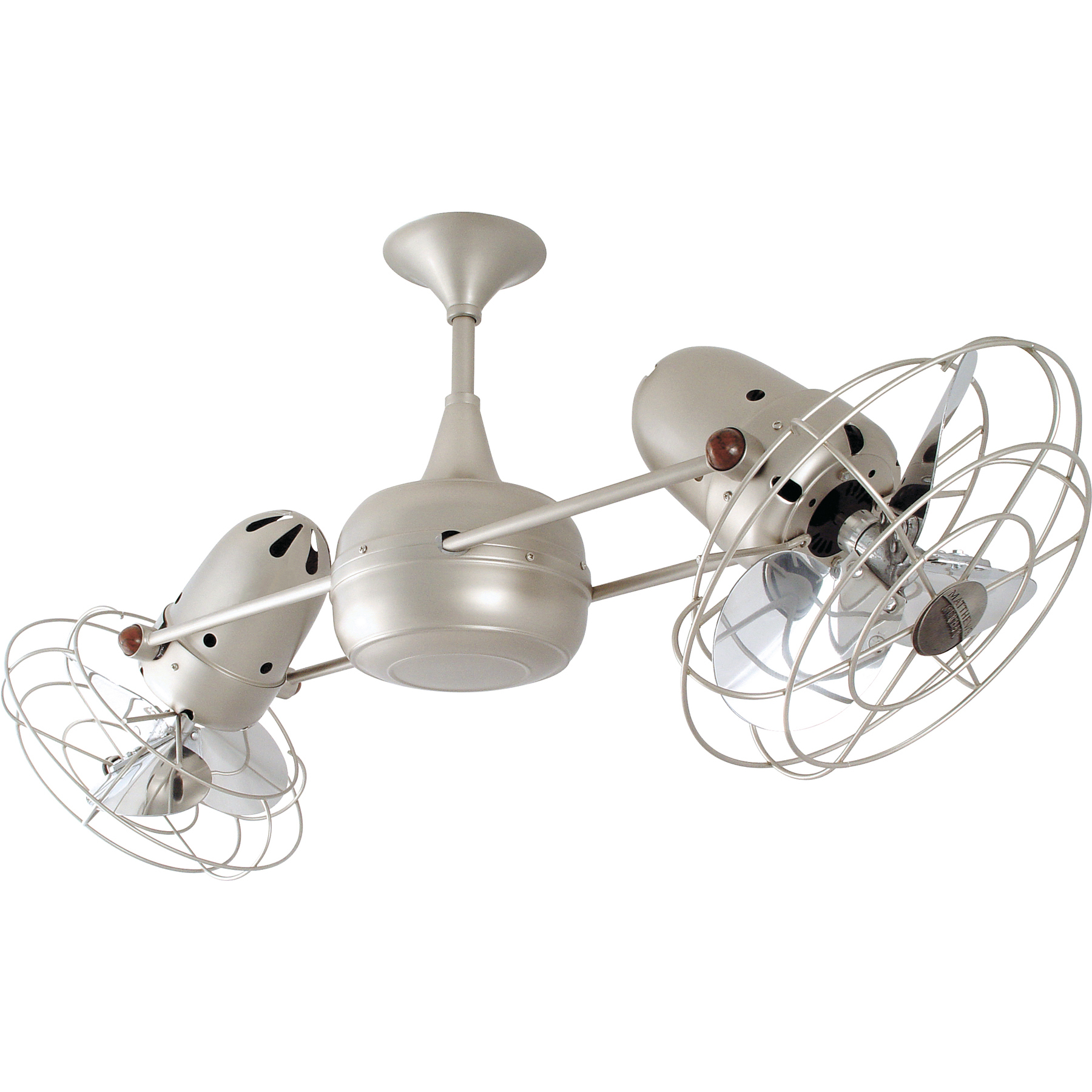 Matthews Gerbar Duplo-Dinamico 13 inch Brushed Nickel Rotational Ceiling Fan