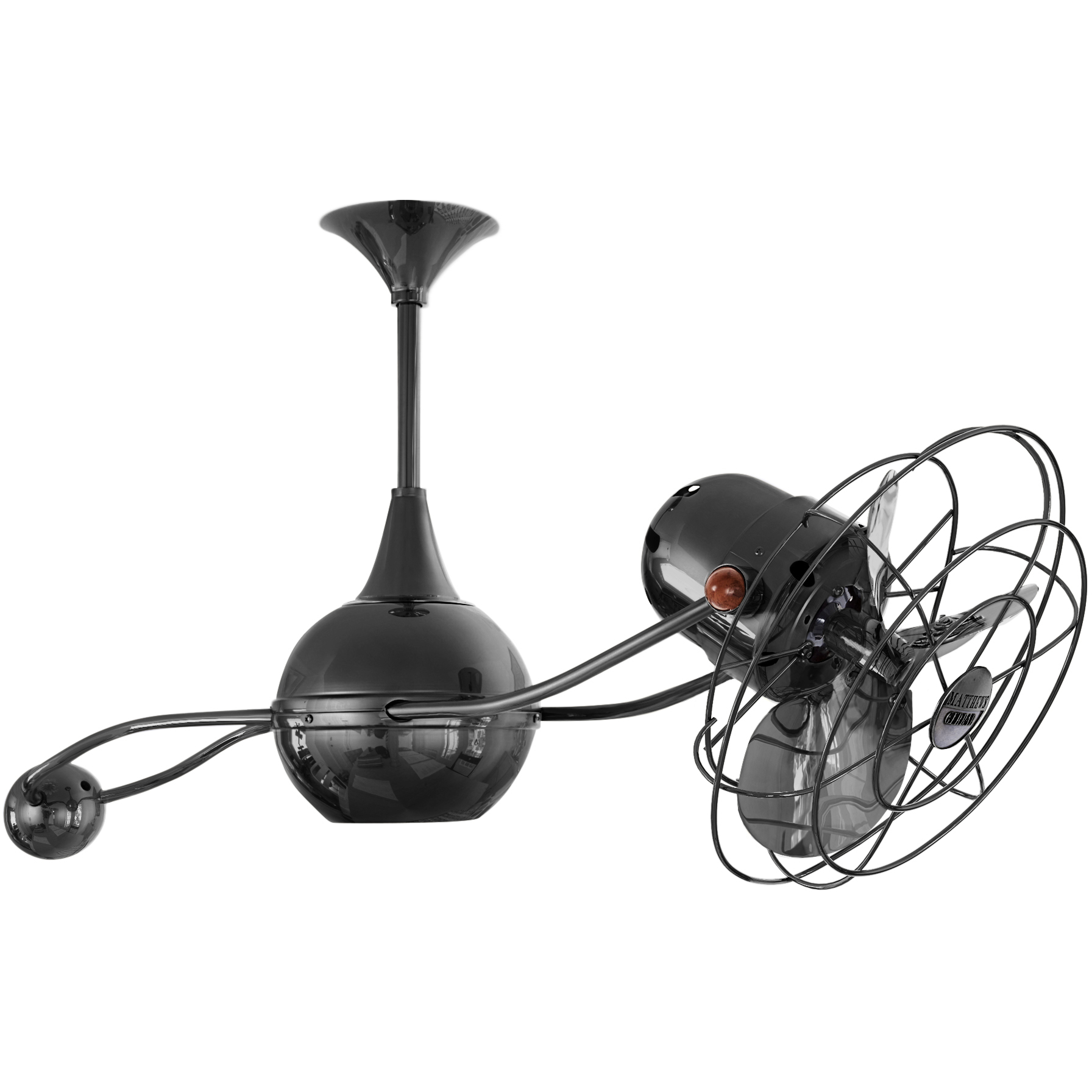 Matthews Gerbar Brisa 2000 13 inch Black Nickel Rotational Ceiling Fan