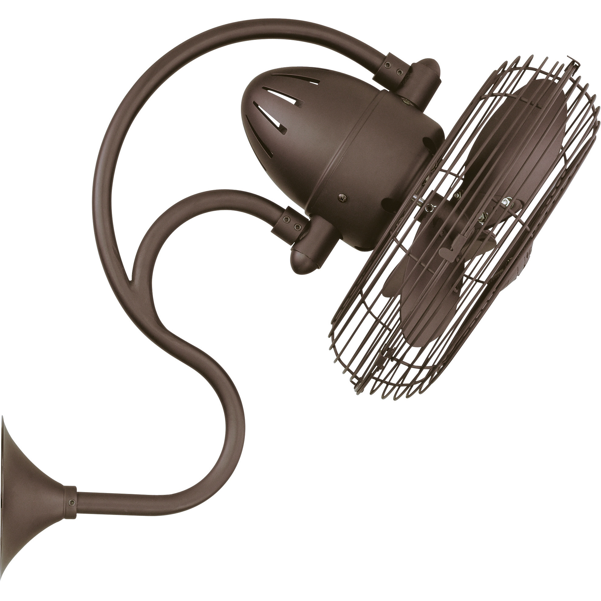 Atlas Melody 20 inch Textured Bronze Oscillating Wall Fan
