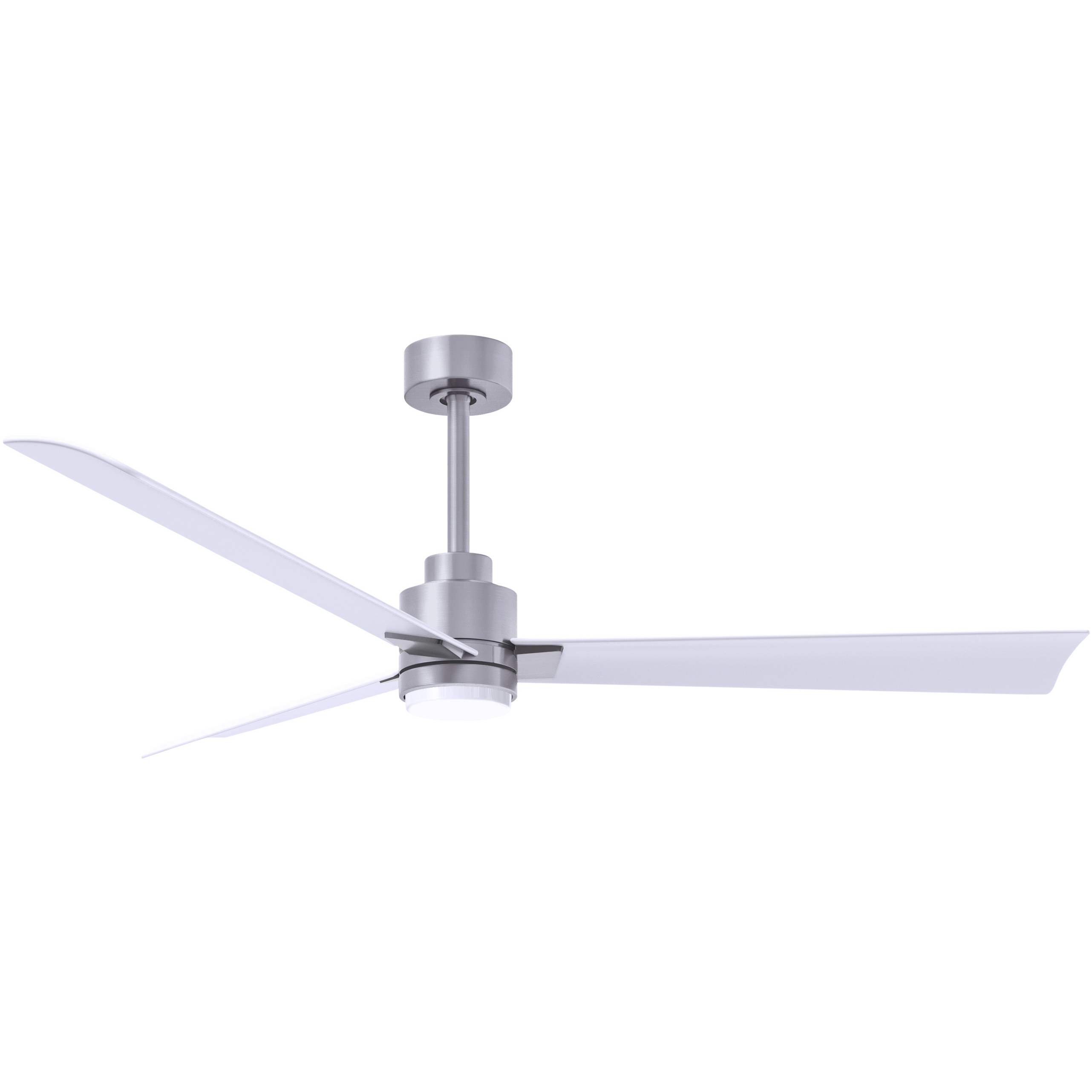 Atlas Alessandra - LK 56 inch Brushed Nickel with Matte White Blades Transitional Ceiling Fan