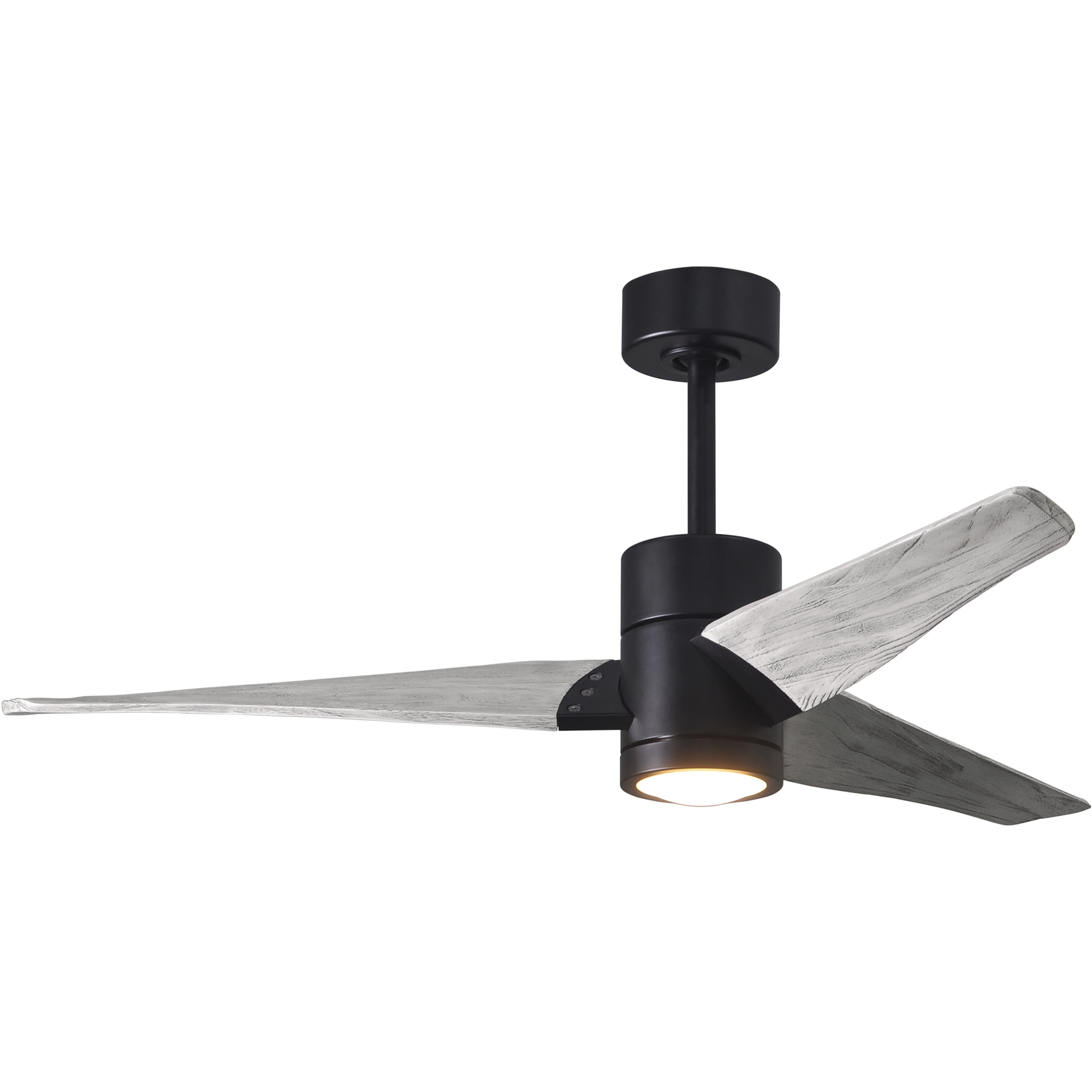 Atlas Super Janet 52 inch Matte Black with Barn Wood Tone Blades Ceiling Fan