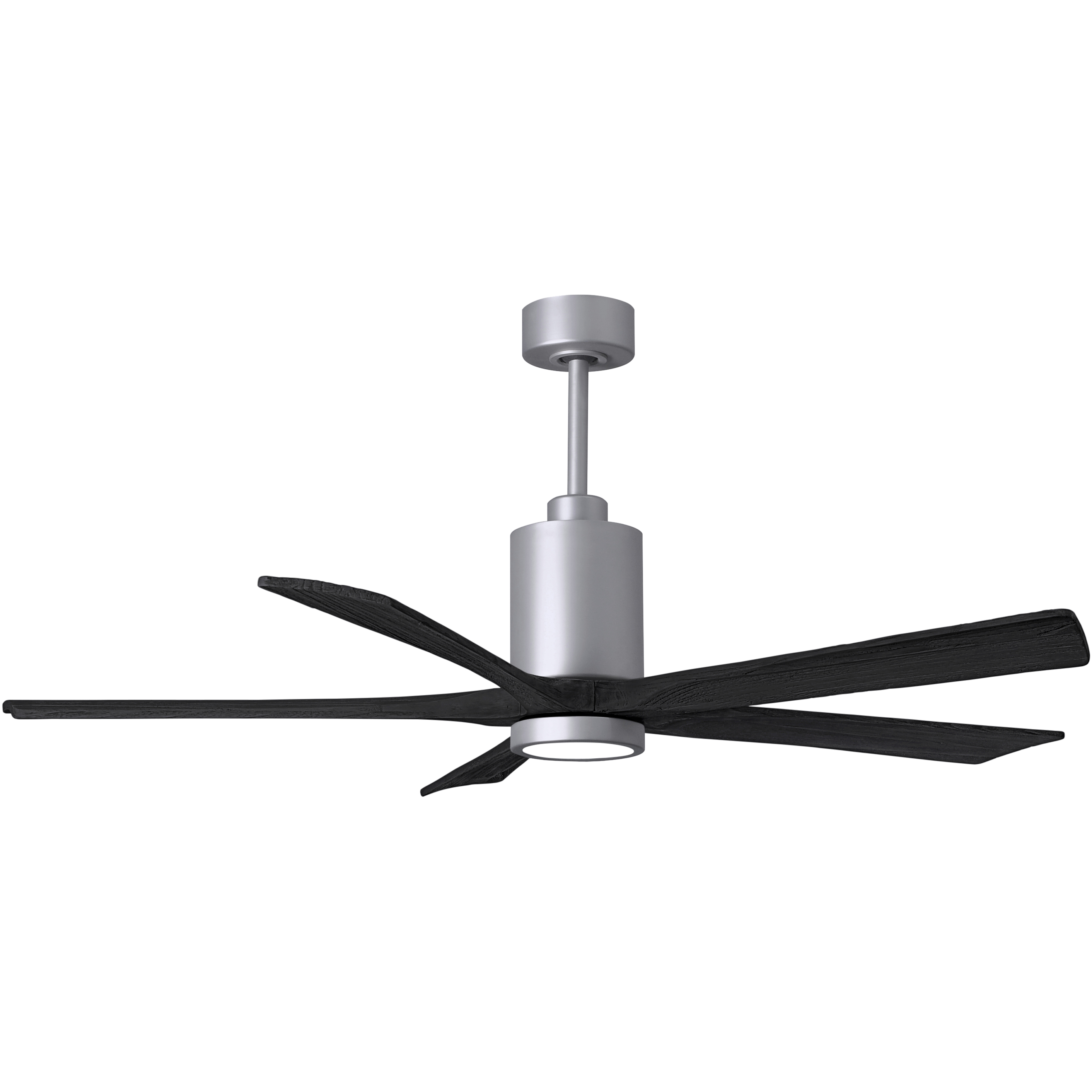 Atlas Patricia-5 60 inch Brushed Nickel with Matte Black Blades Ceiling Fan